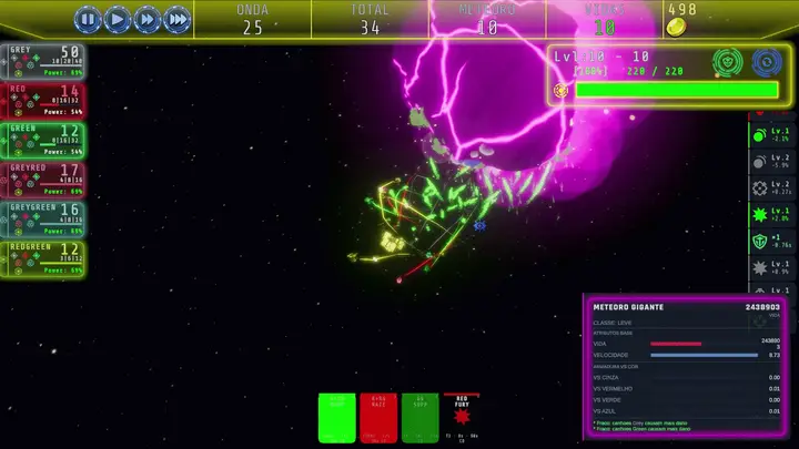 Giant meteors